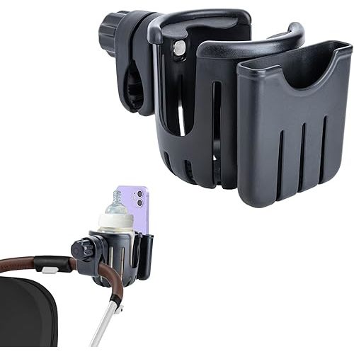 Cup Holder Compatible with Cybex Stroller, Stroller Accessories Compatible with Cybex,with Phone Holder,Black