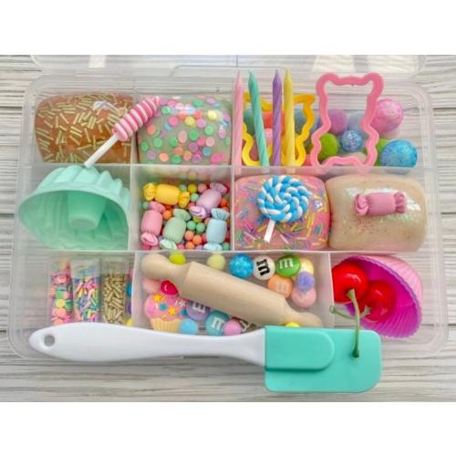 Baking Play Dough kit, Party playdough set, girls boys gift, magic kit, sensory kit, toddler present, Party favors toy, birthday cupcake