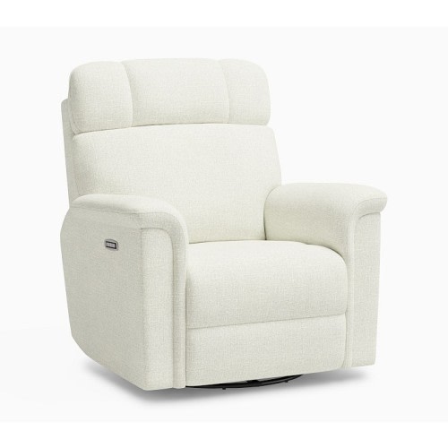 Lullaby Deluxe Recliner Performance Basketweave Slub Ivory