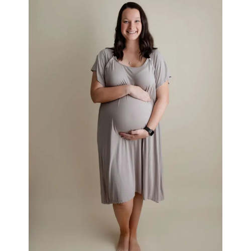 Harbor Mist Maternity Mommy Labor and Delivery/ Nursing Gown