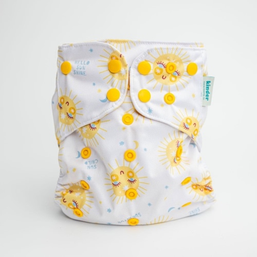 Sun Child: Essentials Pocket Cloth Diaper with Athletic Wicking Jersey, Grows with your Baby