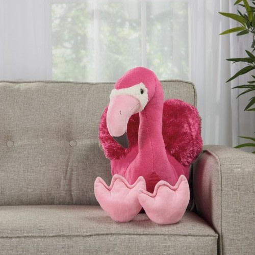 Oversized Flamingo Plush Throw Pillow Pink - Mina Victory