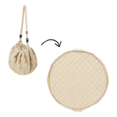 Play and Go - Noomad toddler bag / mat - Stripes - Ochre | Smallable