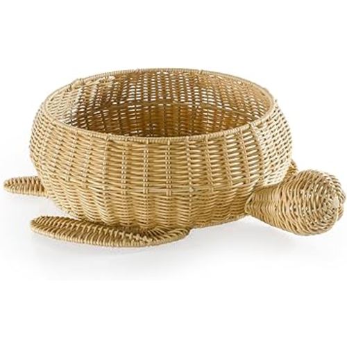 Guidecraft Turtle Washable Wicker Floor Basket