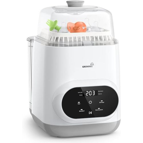 Grownsy EaseClean Bottle Washer Pro | All-in-One Bottle Washer and Sterilizer and Dryer | Baby Bottle Washer for Bottles, Pump Parts & Baby Essentials | Replaces Hand Washing