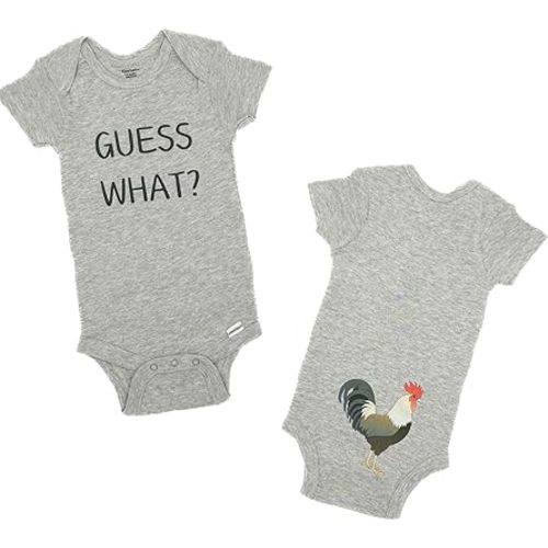 Chicken Butt Funny Gray Colored Chicken Infant Bodysuit