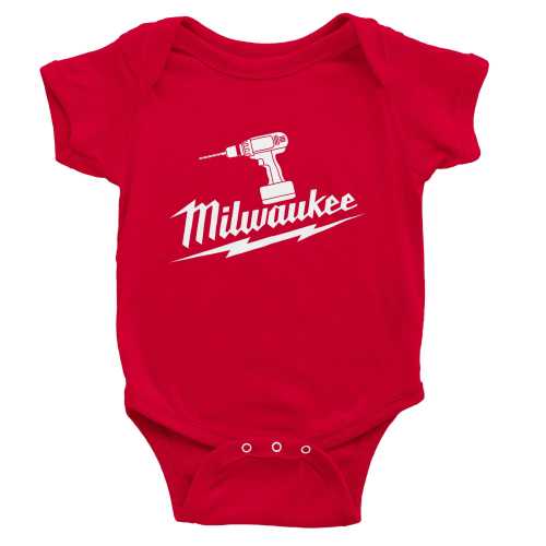 Milwaukee Tool Inspired Baby Onesie, Unique Toddler Birthday Bodysuit Gift, Funny Outfit