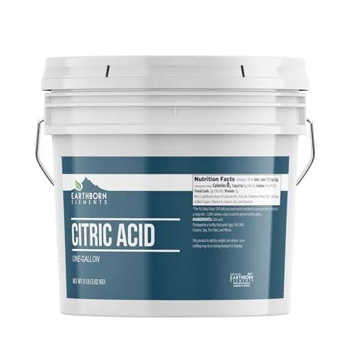 Earthborn Elements Pure Citric Acid, 1 Gallon, Food Additive & Preservative, Household Use