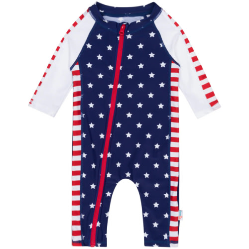 Sunsuit - Long Sleeve Romper Swimsuit | "Americana"
