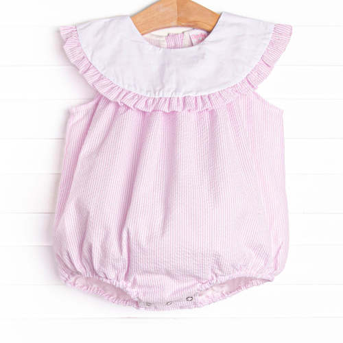 Peyton Bubble, Pink Seersucker – Stitchy Fish