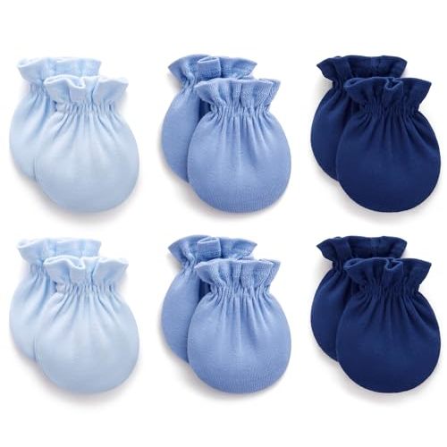 Pro Goleem Newborn Baby Mittens 100% Cotton No Scratch Soft Breathable Gloves for Boys&Girls 0-6 Months Baby Essentials