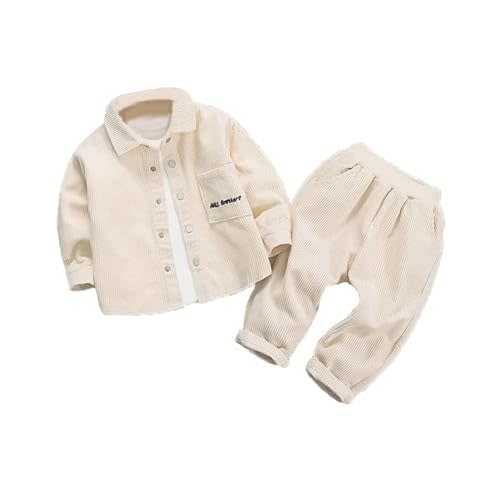 YIKIURL Baby Boys Corduroy Material Fashion Clothes Sets Long Sleeved Jacket+Long Pants Casual 2pcs Clothing Suit