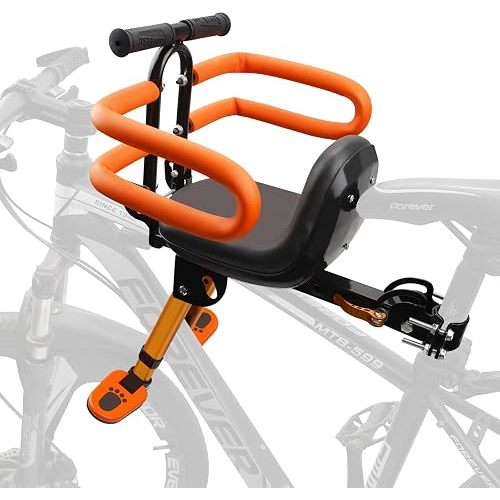 XIEEIX Child Bike Seat, Kids Bike Seat with Guardrail, High Seat Cushion Backrest Mountain Bike Child Bike Seat, Bicycle Child Safety Seat for Children from 1 to 3 Years Old