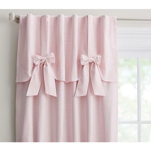Custom Evelyn Bow Valance Panel, Pink, 84"