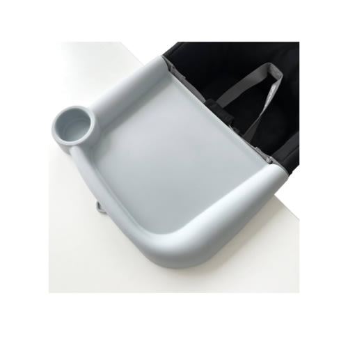 Silicone Baby Dining Tray Compatible with Inglesina Fast Table Chair & Other Hook-On High Chairs,Portable Clip-On Fast Table Chair Baby Tray, Dishwasher Safe & BPA Free (Upgraded Gray)