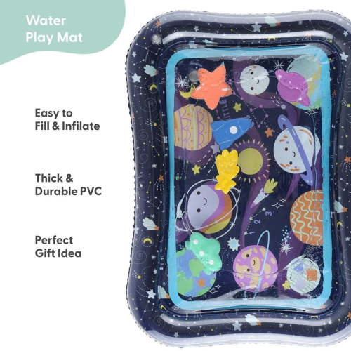 The Peanutshell Space Tummy Time Water Play Mat for Babies, 3 Months and Up