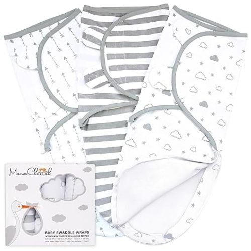 Mama Cheetah Baby Swaddle Blanket with Zipper, Newborn Swaddle Sack, Baby Swaddles Sleep Sack 3-6 Months, Baby Swaddle Wrap for Baby Boy & Baby Girl, 3-Pack