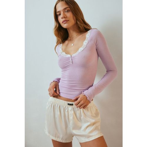 Out From Under Diana Layering Lace-Trim Henley Top