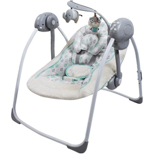 Comfort Portable Swing for Infant,Comfort Baby Swing Rocking Chair with Soothing Music,Foldable,Bionic Design, Folds Easy,Removable Toy Bar, 0-9 Months 6-20 lbs