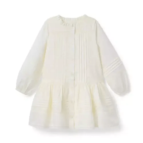 Girl Cream And Sugar The Pintuck Dropwaist Dress by Janie and Jack