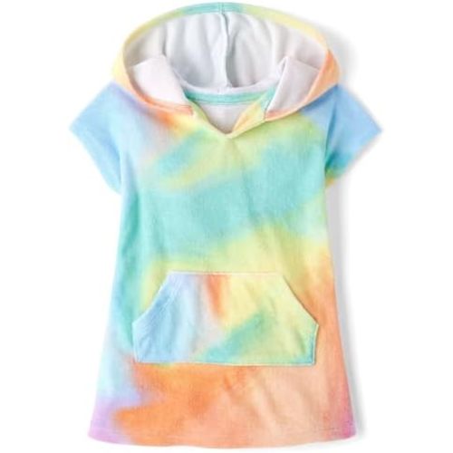 The Children's Place Baby Girls' and Toddler Hooded Swim Coverup
