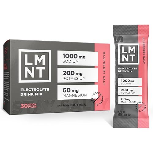 Drink LMNT Zero Sugar Electrolytes - Raspberry Salt | Drink Mix | 30-Count