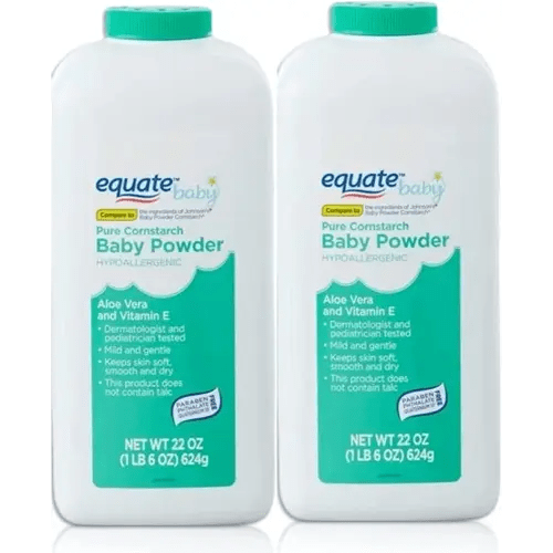 Pure Cornstarch Baby Powder Aloe and Vitamin E (22 oz - 2 Pack)