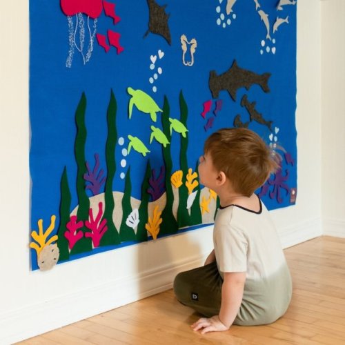 EmIsCrafty Ocean Felt Wall