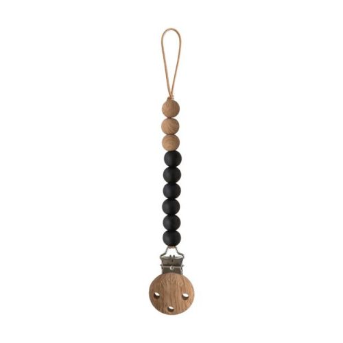 Silicone Pacifier Clip | Eva Black One Size