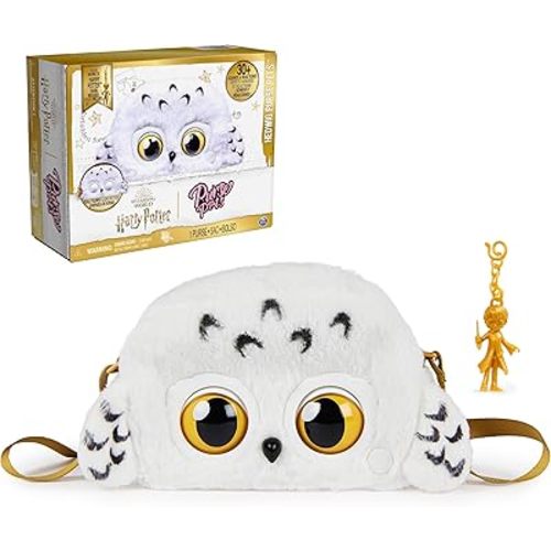 Wizarding World Harry Potter, Hedwig Purse Pets Interactive Pet Toy and Shoulder Bag, over 30 Sounds and Reactions, Kids Toys for Girls Ages 6 and up