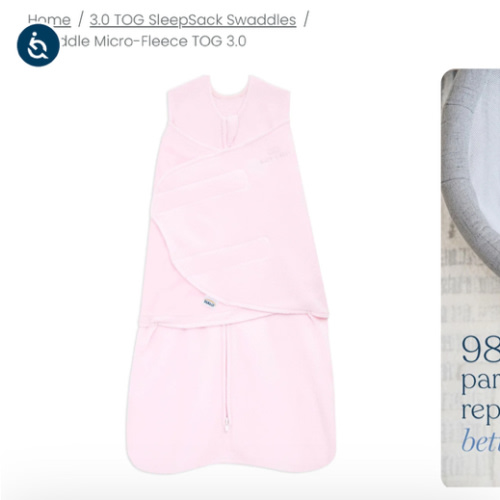 Pink Micro-Fleece Swaddle S | HALO