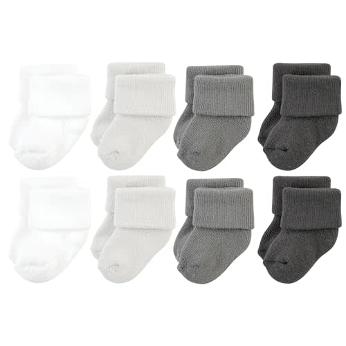 Hudson Baby Baby 8-pack Cotton Rich Newborn and Terry Socks