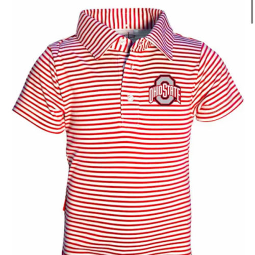 Ohio State Buckeyes Red Baby Carson Polo Romper - 91970700