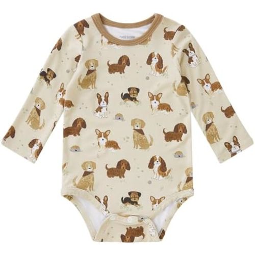 pureborn Baby Girls Boys Bodysuit Super Soft Cotton Romper 0-24 Months