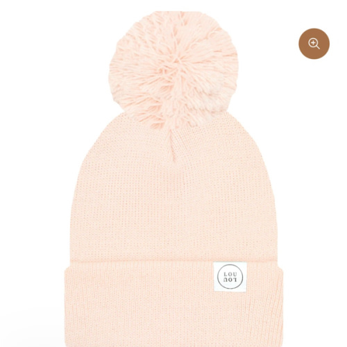 Beanie with Pom - Blush Pink