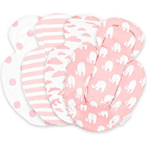 Infant Insert Compatible with 4Moms Mamaroo & Rockaroo – Car Seat Insert 2 Pack – Reversible Infant Car Seat Insert – Rockaroo & Mamaroo Newborn Insert – Soft Plush Minky Car Seat Head Support Insert