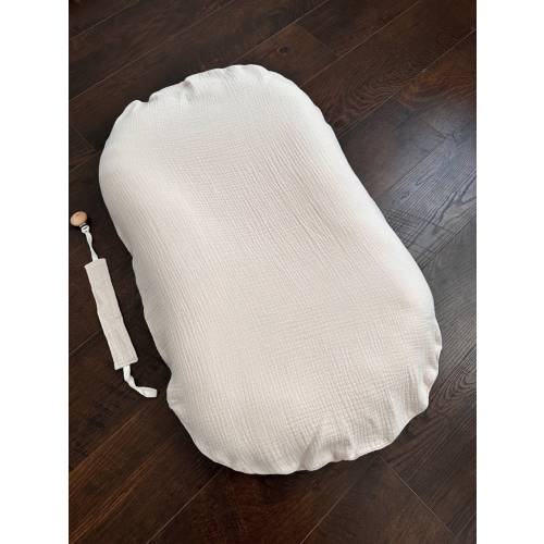 Muslin Snuggle Me Cover: Neutral Baby Pillow Cover