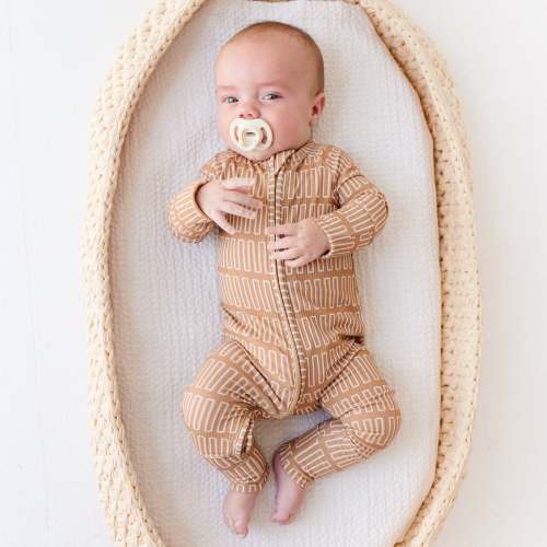 Neutral Lines Small Ribbed Zip Romper