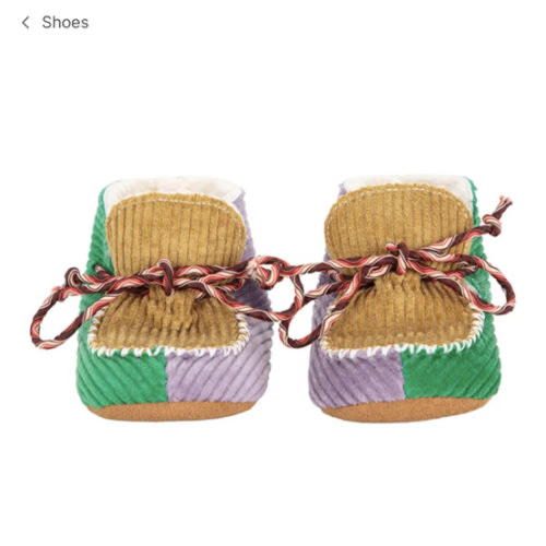 Colorblock Corduroy Slippers | Brown