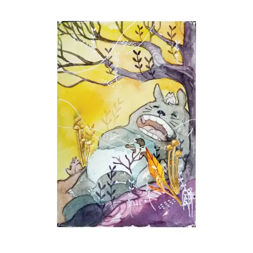 "Sleeptime" Hand Embellished Print — Komorebisan