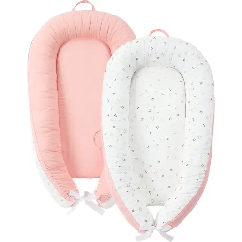 JOLLITO Baby Lounger for Newborn, Breathable Soft Baby for Baby 0-24 Months,Baby Play Mat, Portable Infant Lounger Baby Floor Seat for Home and Travel,Babies Essentials Gifts