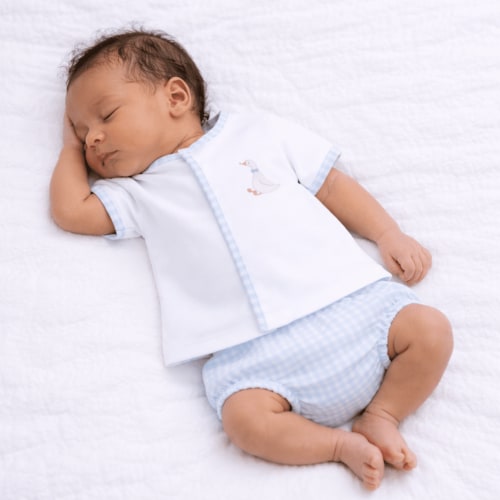 Silly Goose Diaper Cover Set - Light Blue