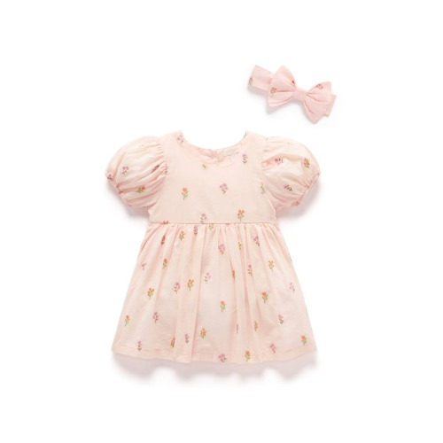 Embroidered Dress & Headband