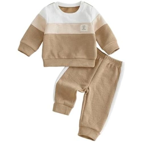 Infant Baby Boys Fall Outfit Pants Sets Long Sleeve 3 6 12 18 24 Months 2 3 T Toddler Boy Pullover Pants