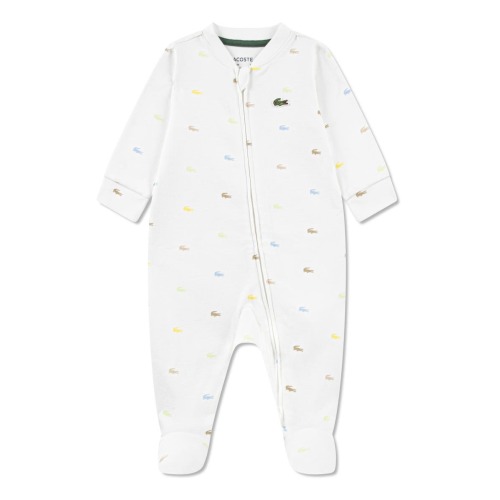 Croco Print Organic Cotton Footie, 0-3M