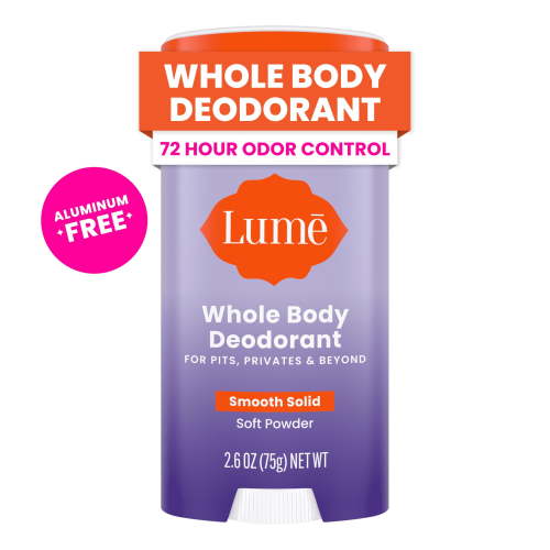 Lume Whole Body Women’s Deodorant - Smooth Solid Stick - Aluminum Free - Soft Powder - 2.6oz