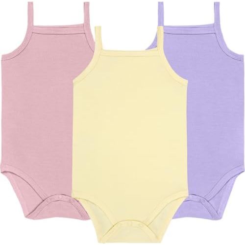 GUISBY Baby Rayon Bodysuit 3-Pack, Assorted, NB-24M