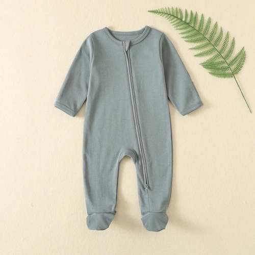 Cowsor Organic Cotton Baby Footie Pajamas Newborn Soft Zip Sleeper