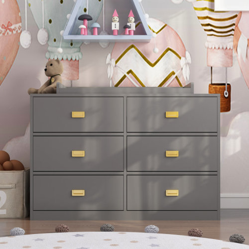 Latitude Run® 6-Drawer Changing Table Dresser & Reviews | Wayfair