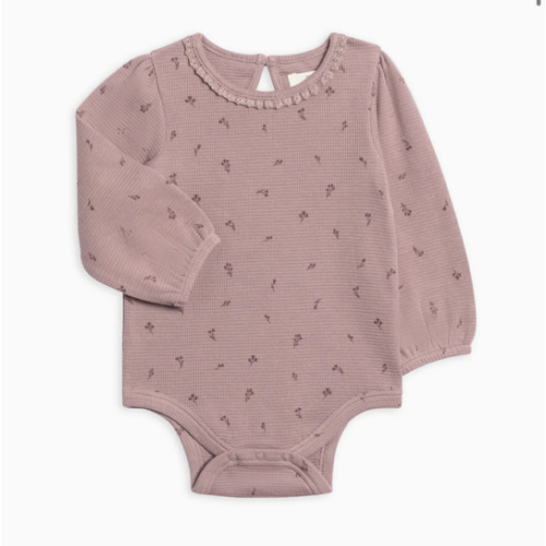 Langley Waffle Knit Lace Neckline Bodysuit